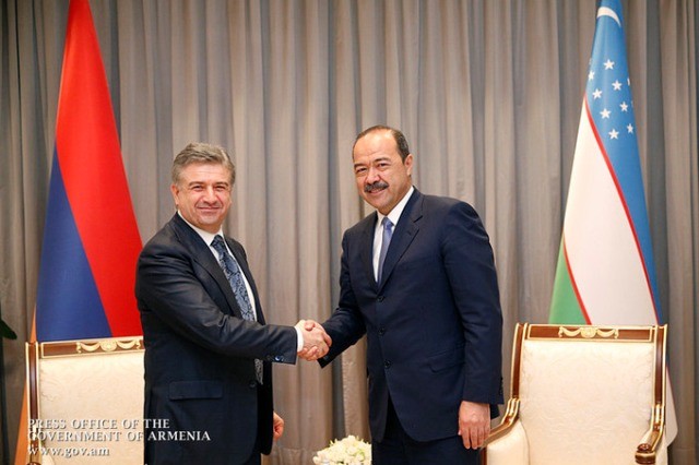 Өзбекистан ҳәм Армения Бас министрлери елшиханалар ашыў мәселесин сөйлести